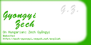 gyongyi zech business card