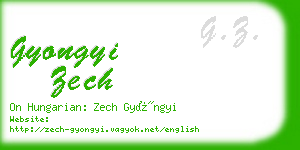 gyongyi zech business card